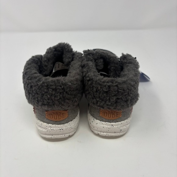 Hey Dude Wendy Fold Youth Stitch Cozy Black Shoes YT 1 New - Picture 5 of 8